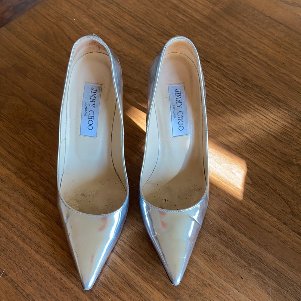 Jimmy Choo Silver Pumps
